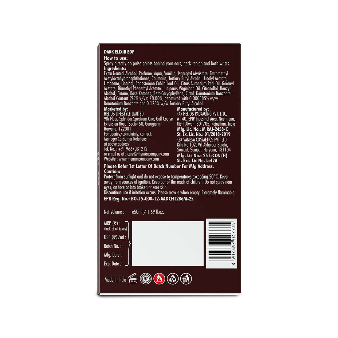 The Man Company Dark Elixir EDP | 50ml