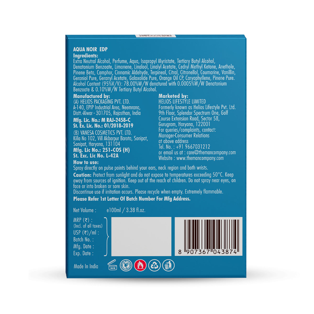 Eau De Parfum | Aqua Noir