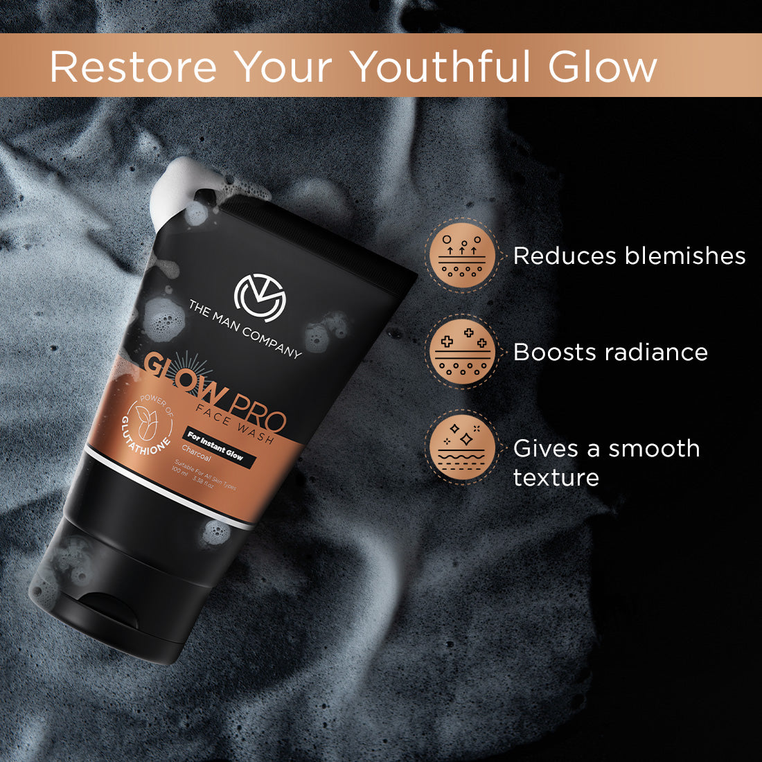Glow Pro Face Wash | Glutathione and Charcoal (100ml)
Glow Pro Face Wash | Glutathione and Charcoal (100ml)