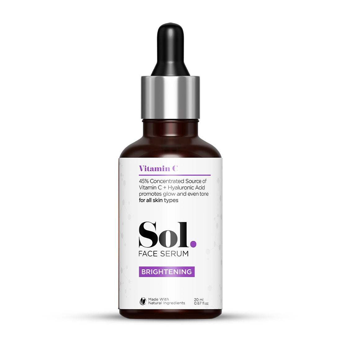 Sol. Vitamin C Brightening Face Serum | Hyaluronic Acid Base
Sol. Vitamin C Brightening Face Serum | Hyaluronic Acid Base
