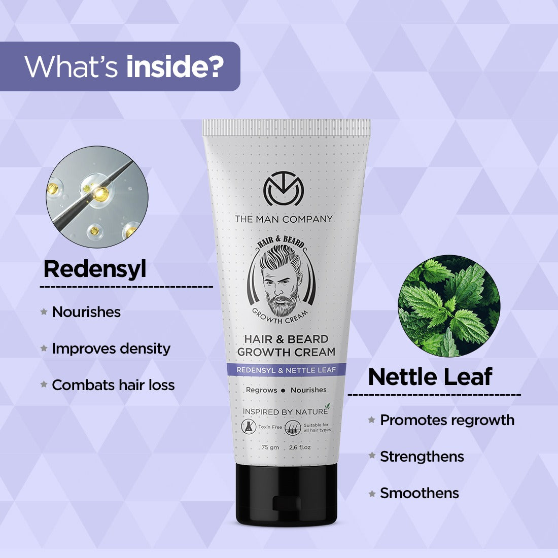 Hair & Beard Growth Cream | Redensyl & Nettle Leaf
Hair & Beard Growth Cream | Redensyl & Nettle Leaf