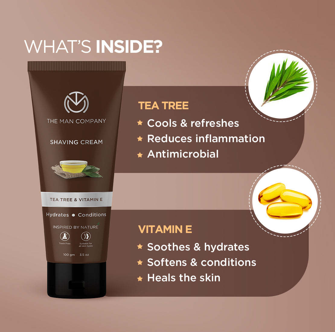 Shaving Cream | Tea Tree & Vitamin E
Shaving Cream | Tea Tree & Vitamin E