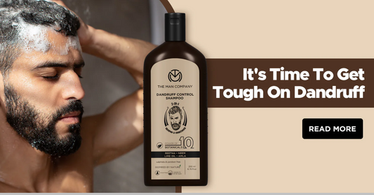 Indian Man using dandruff control shampoo by The Man Company