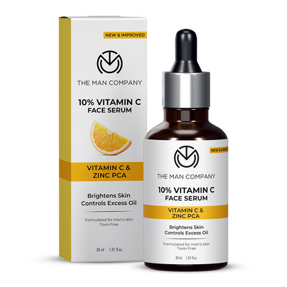 10% Vitamin C Face Serum for Man | Brightens Skin | Controls Excess Oil | Stable Vitamin C & Zinc PCA