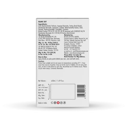 Eau De Toilette | Blanc (50ml)