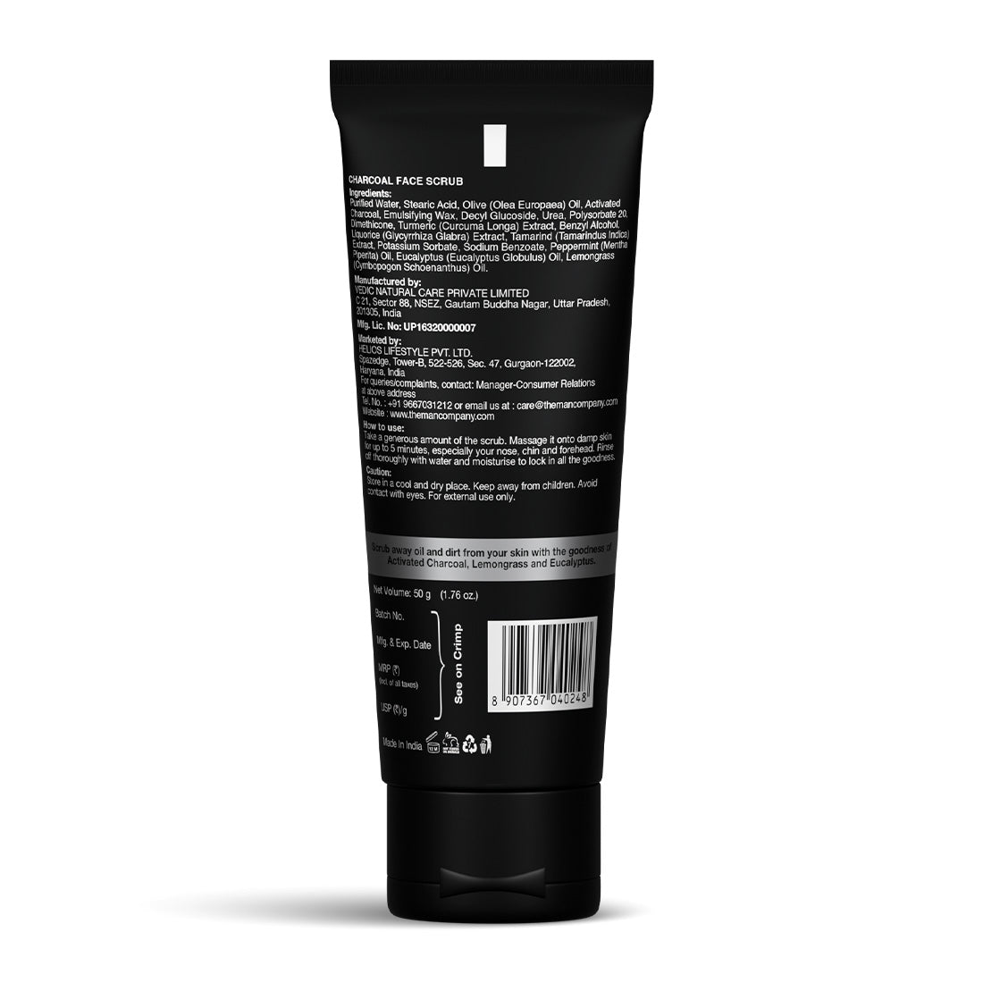 Charcoal Face Scrub (50ml)