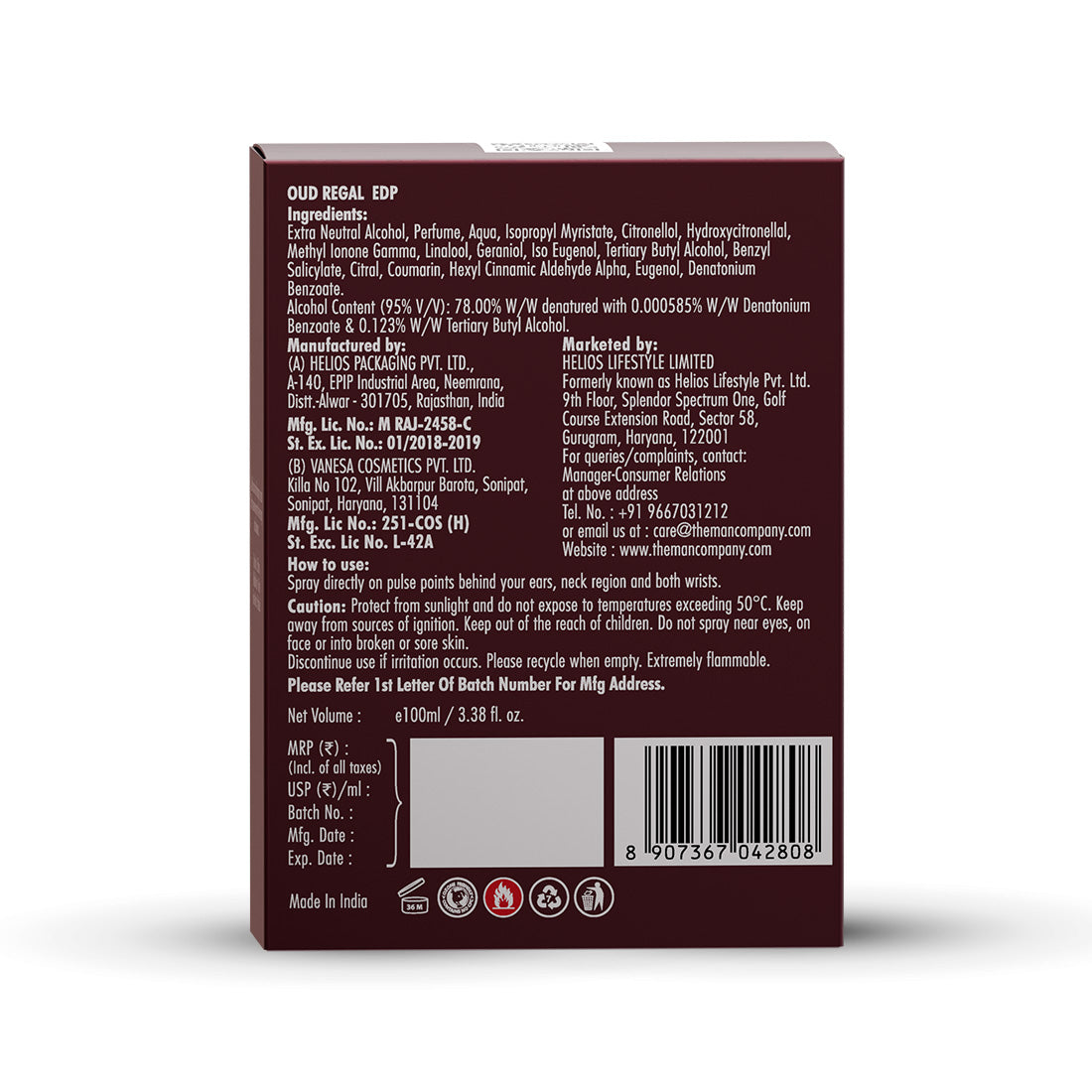 Eau De Parfum | Oud Regal (100ml)