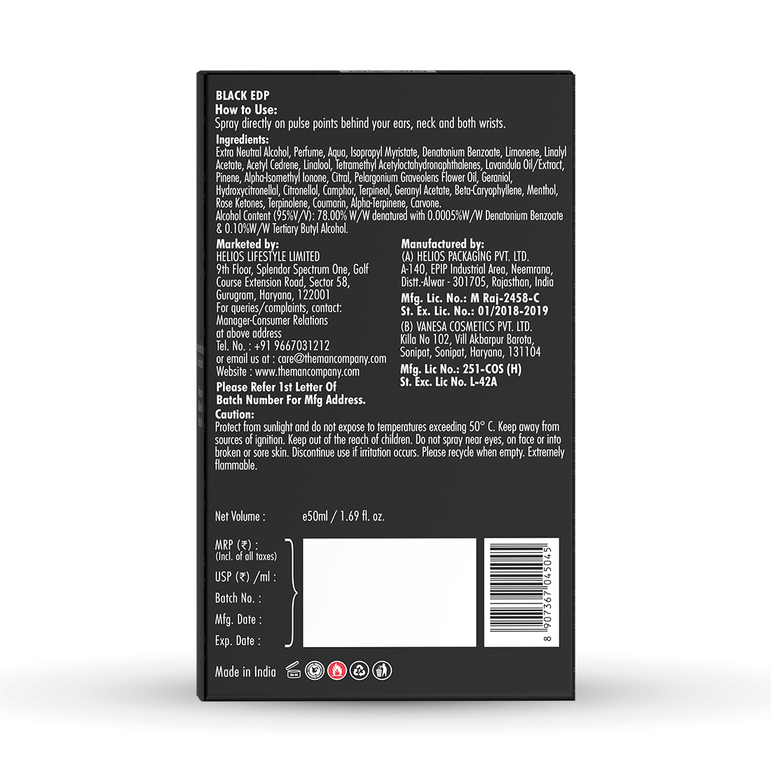 Eau De Parfum | Black (50ml)