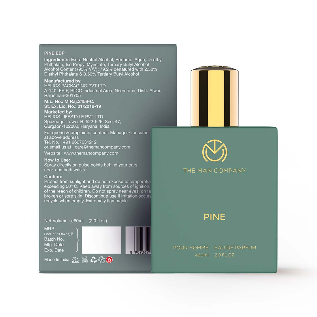 Perfume Company Perfume Names Starting With C Eau De Parfum |Pine (60 ML) – The Man Company