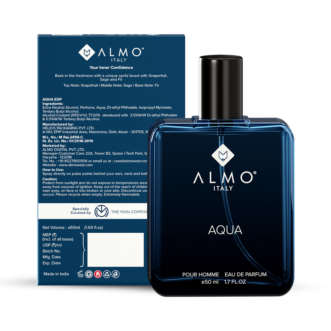 Eau De Parfum | Almo Italy Aqua (50ml)