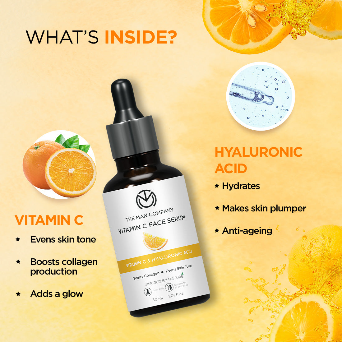 Vitamin C Face Serum | Vitamin C & Hyaluronic Acid (30ml) - Bulk Buy