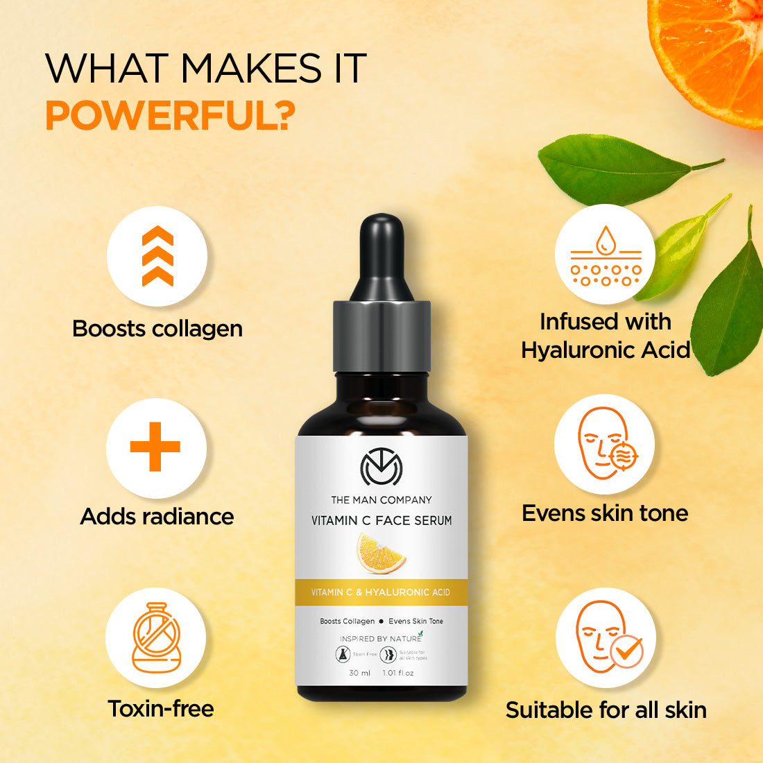 Vitamin C Face Serum | Vitamin C & Hyaluronic Acid (30ml) - Bulk Buy