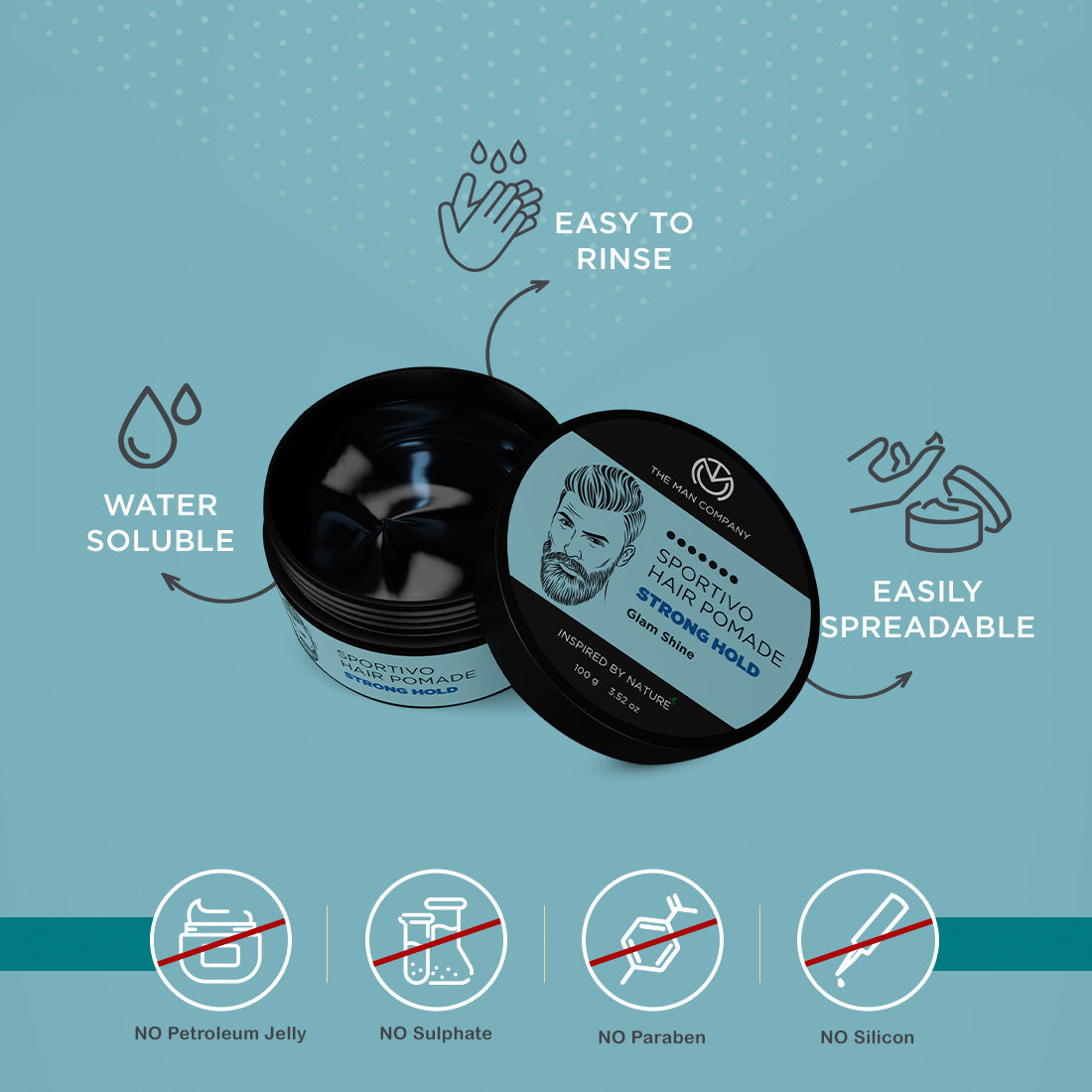 Sportivo Hair Pomade | Strong Hold | Ultra Shine