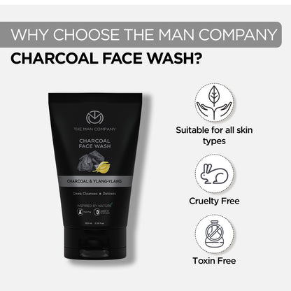 Charcoal Face Wash | Charcoal & Ylang Ylang (100ml)