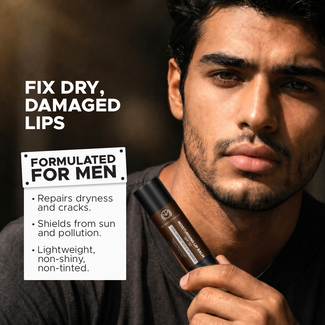 Moisturising Lip Balm for Men SPF 50 | For Dry and Chapped Lips