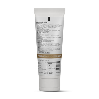 Blanc Shaving Cream | Menthol & Vitamin E (50g)