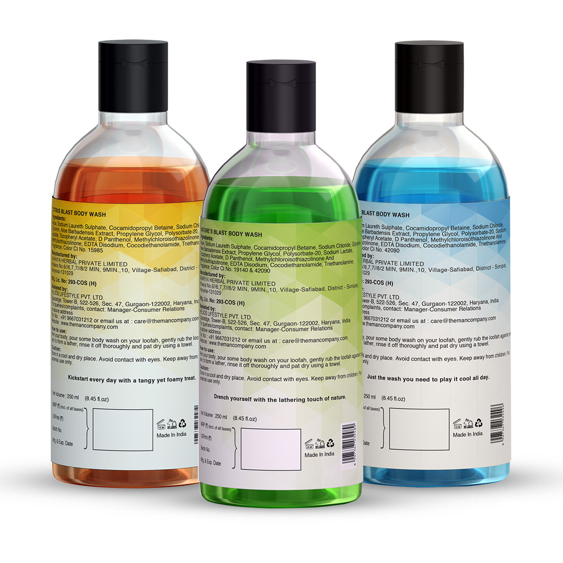 Pure Showering Blasts - Pack Of 3 Body Washes