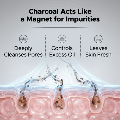 Charcoal Face Wash for Men – Charcoal & Niacinamide | Deep Cleansing & Oil Control