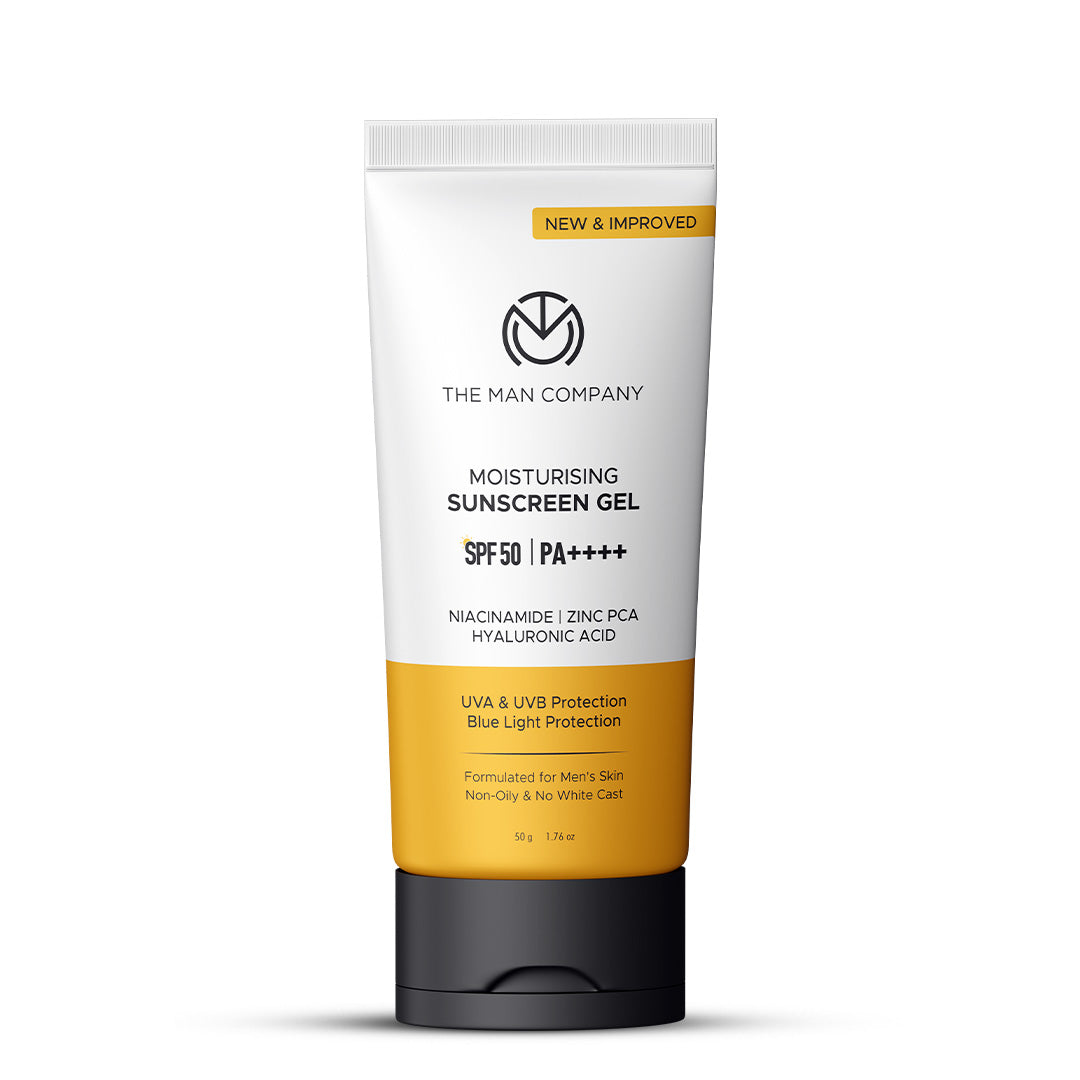 Moisturising Sunscreen Gel for Men | SPF50 PA++++ | For Oily, Dry & Normal Skin