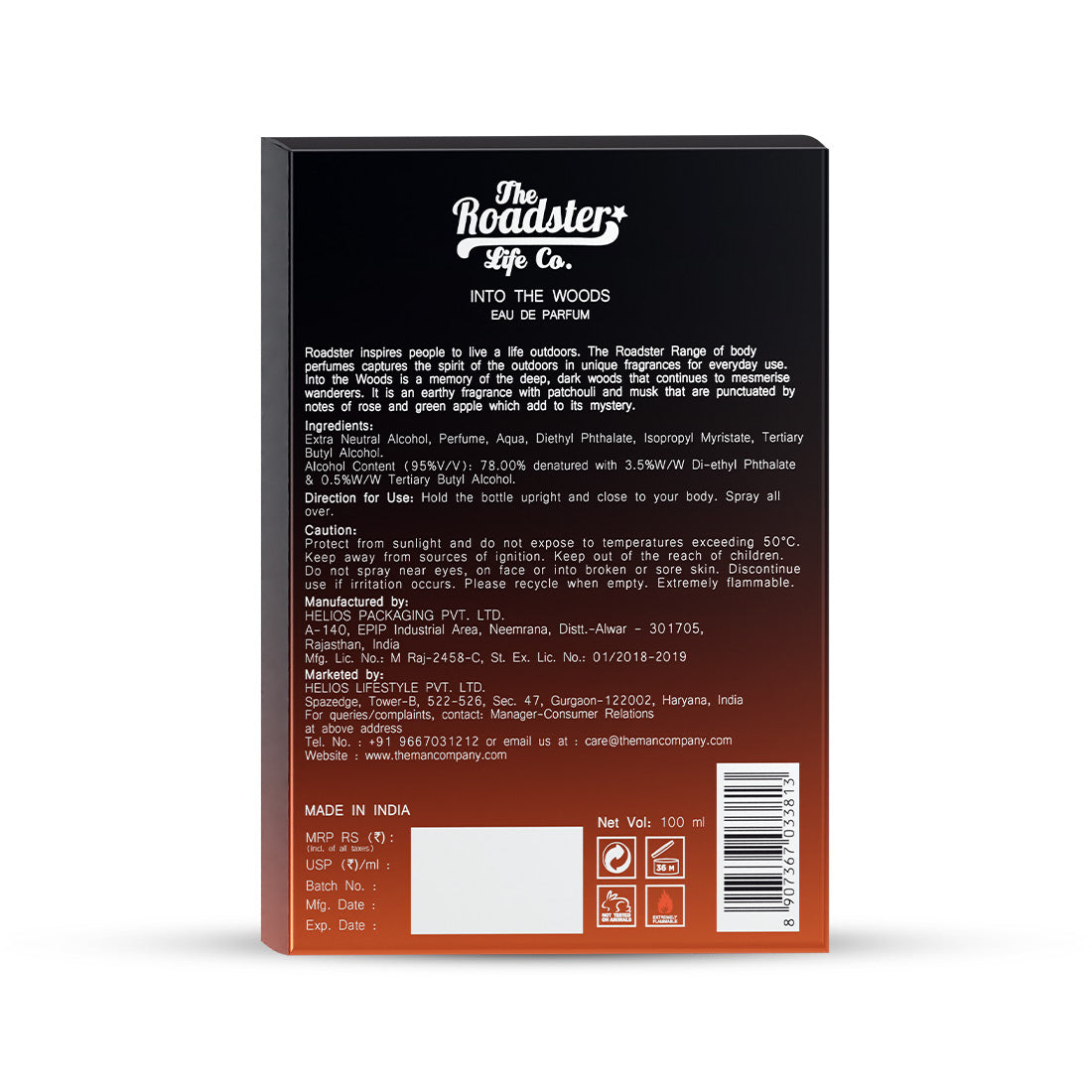 Eau De Parfum | Roadster | Into the Woods (100ml)