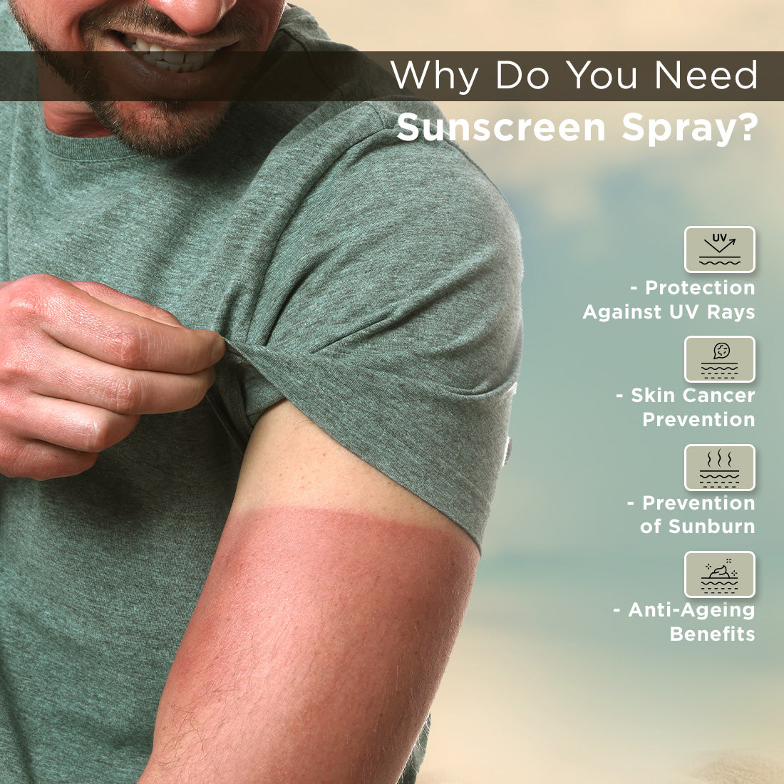 Sunscreen Spray SPF 50 PA+++ | Easy To Apply | UVA & UVB Protection | Water Resistant | Non-Sticky & Oil-Free