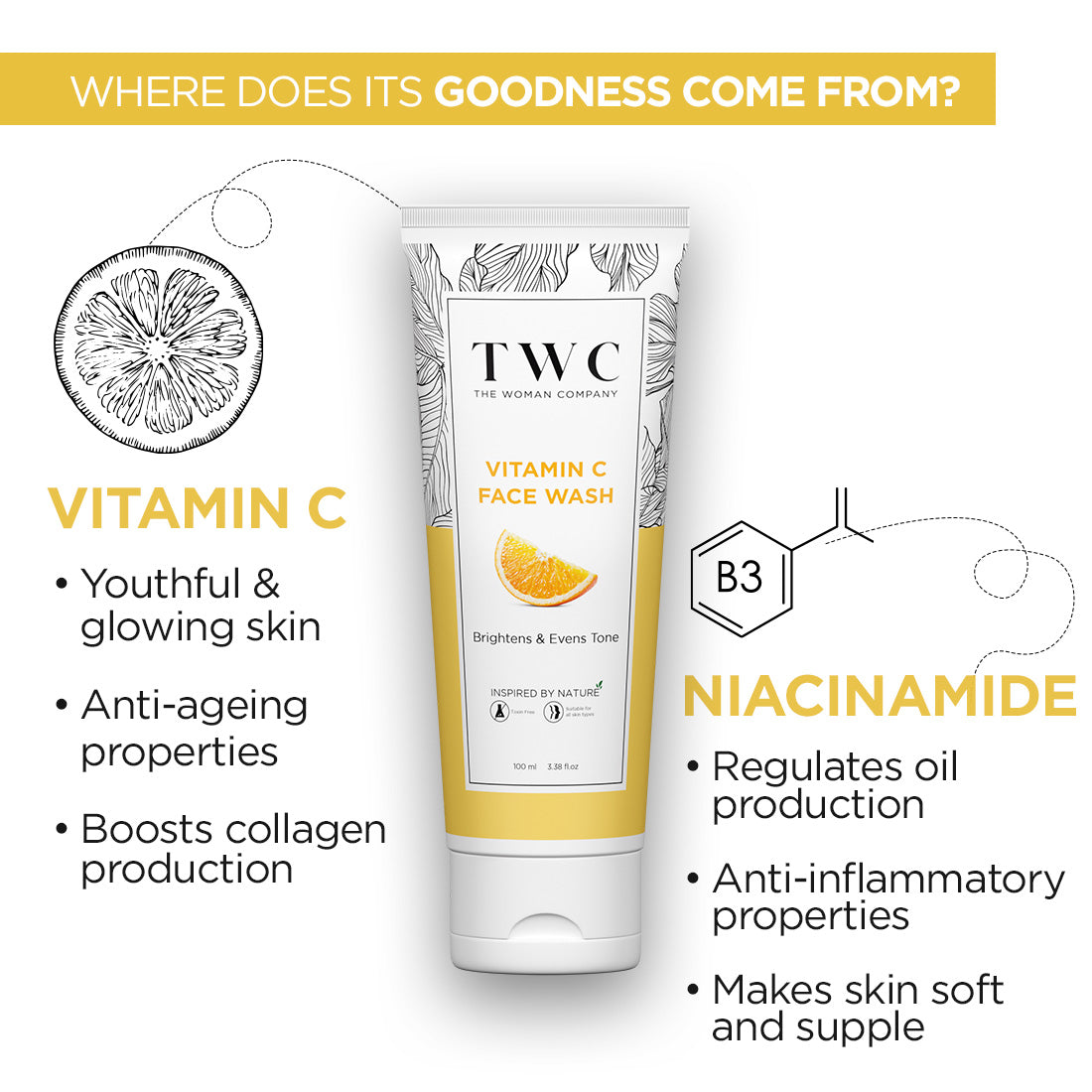 The Woman Company | Vitamin C Face Wash (100ml)