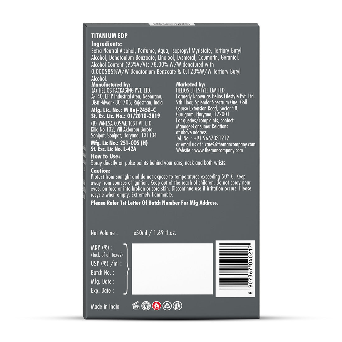 Eau De Parfum I Titanium (50ml)