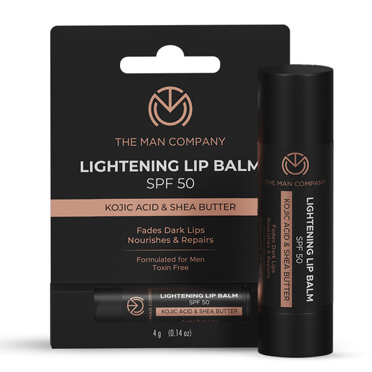 Lightening Lip Balm for Men | Reduces Lip Darkness | Sun Protection with SPF 50 | Nourishes & Hydrates