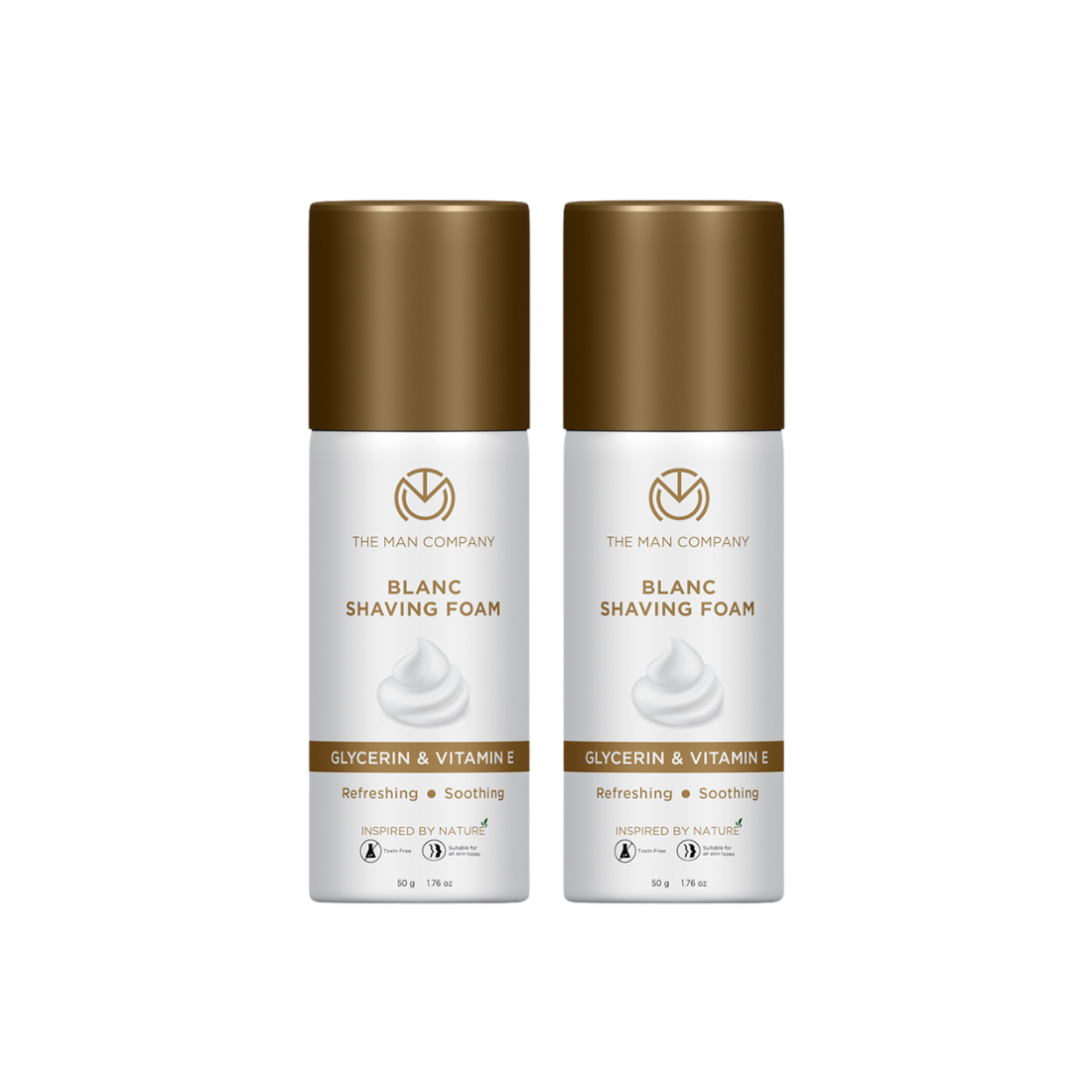 Blanc Shaving Foam | Pack of 2 (50g) 1 pack of 2 shaving