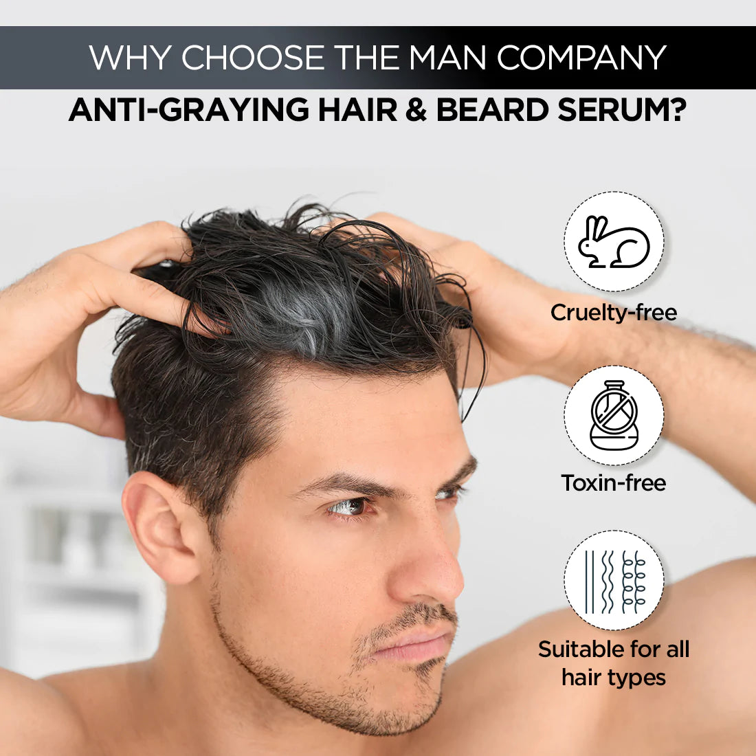 Anti-Graying Hair & Beard Serum | Arcolys & Bhringraj
