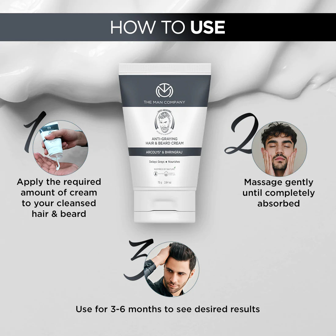 Anti-Graying Hair & Beard Cream | Arcolys & Bhringraj