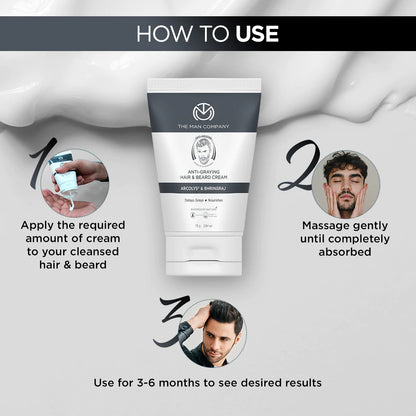 Anti-Graying Hair & Beard Cream | Arcolys & Bhringraj