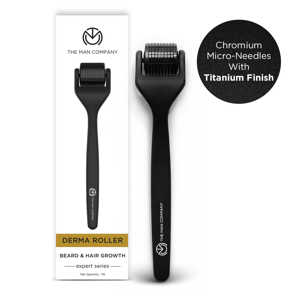 Derma Roller with Titanium Finish| For Scalp Beard The Man Company